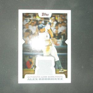 2008 Topps Update and Highlights Alex Rodriguez Game Worn Pants Yankees HOF